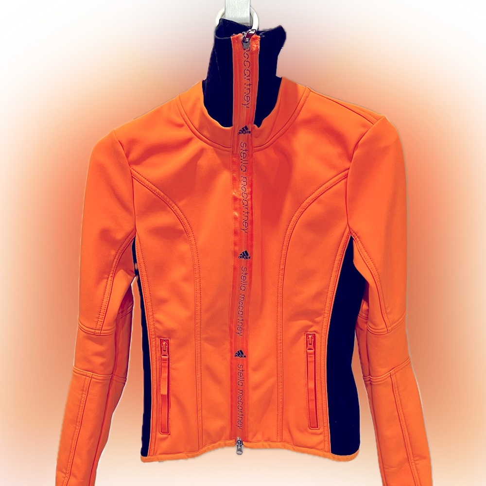 Stella McCartney for Adidas. Bright orange sport jacket. UK size 32.